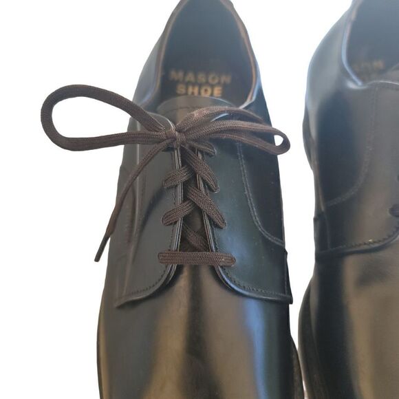 𝅺MASON Men's Vintage Black Shoes Size 7.5 - Picture 3 of 6